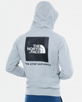 Northface Box Hoodie Grey Back