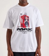 Speaker volume tee white
